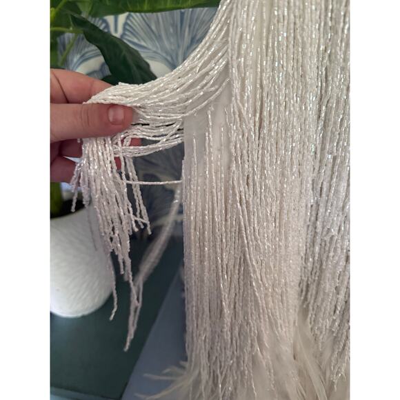 NWT Nadine Merabi Sara White Fully Beaded Skirt Sz. XXL - Picture 13 of 15